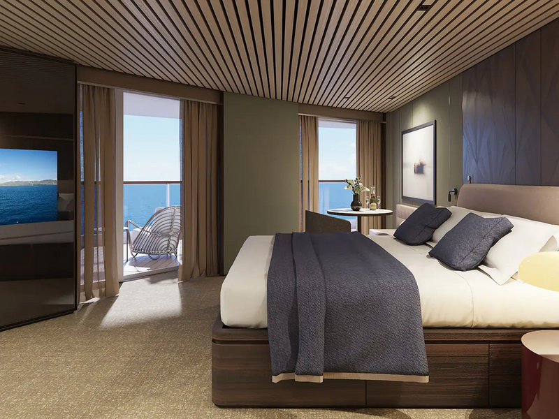 The Haven Aft-Facing Owner's Suite with Master Bedroom & Large Balcony